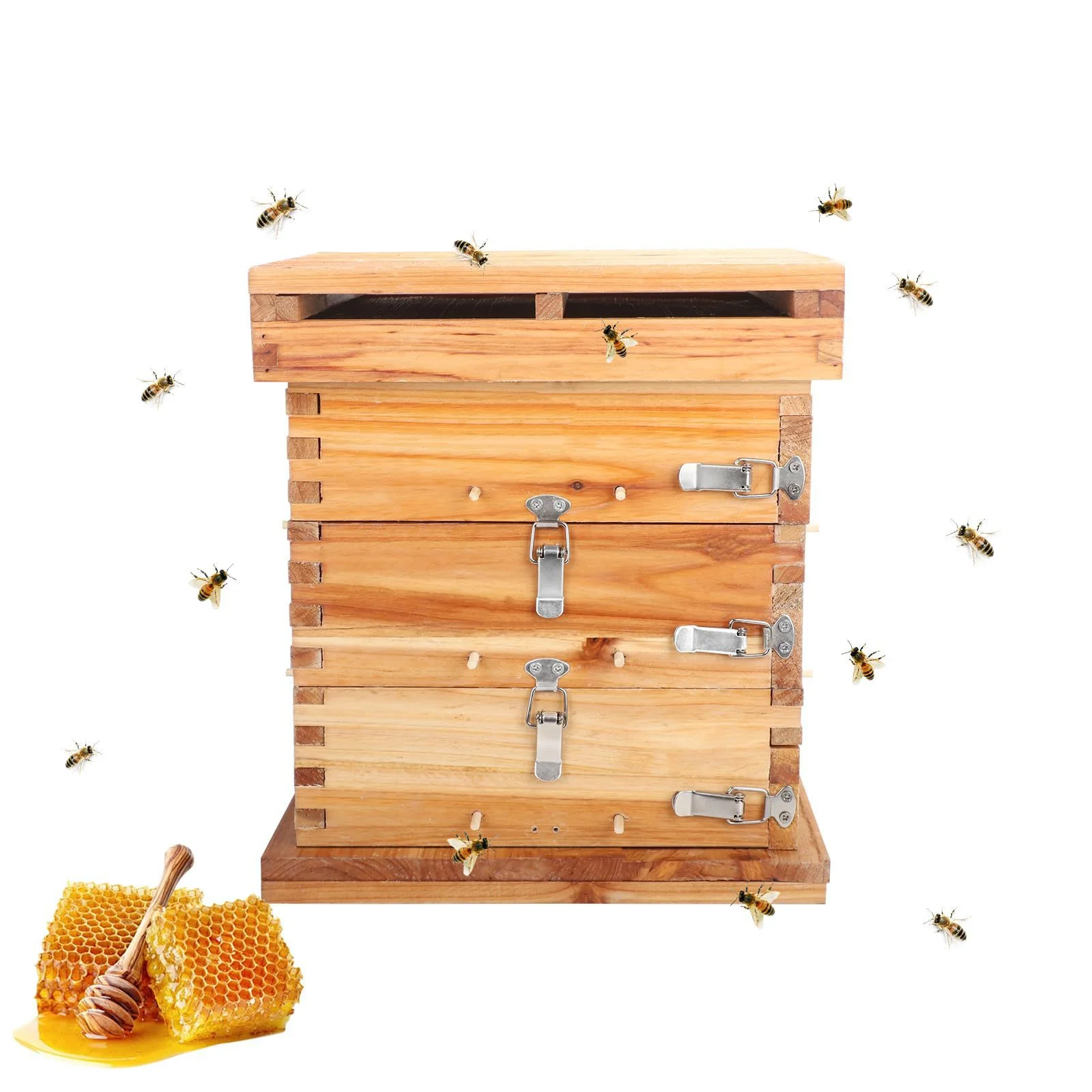 Sandalwood wax-processed comb bee hive, three-layer and five-layer soil beekeeping box, beekeeping tool