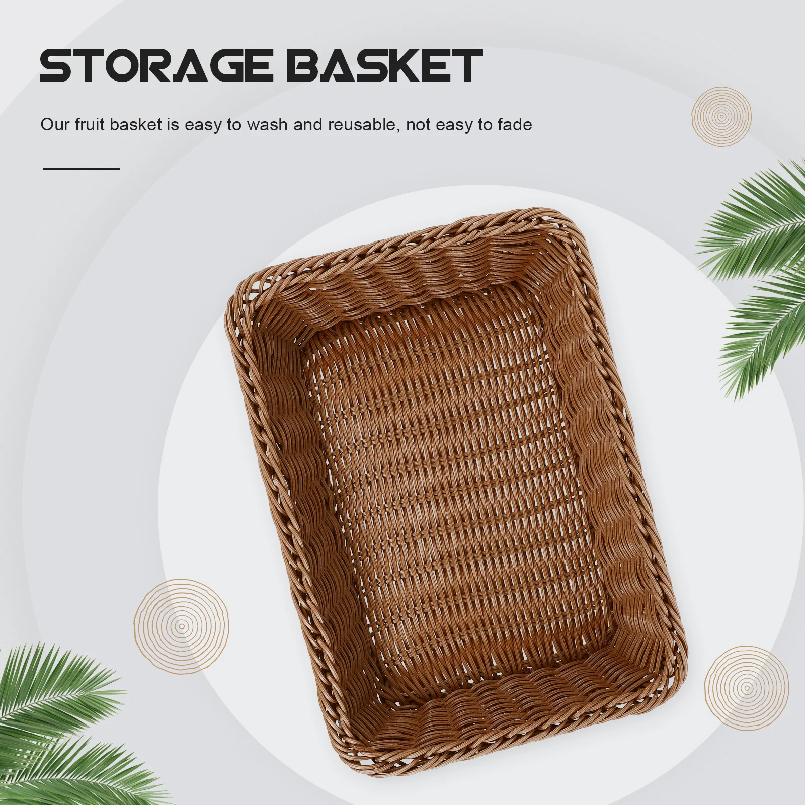 

1pc Plastic Fruit For Kitchen Home Storage Basket Bread Basket Home Storage Organizer Bread Snacks Display Holder