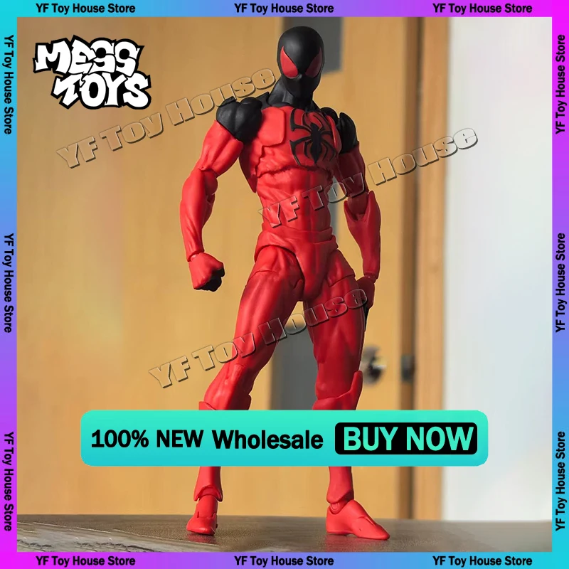 

Mess Toys Hot-New Spider Figure Black Suit Neighbor Symbiote Scarlet Spider Kaine Parker Black Red Spider Action Figure Toys