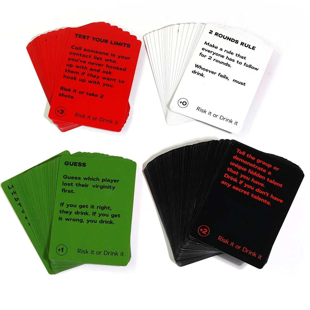 Risk It Or Drink It Fun Party Game For College Card Game Drinking Game Pregame Night Hilarious Dares Challenges Questions Adult