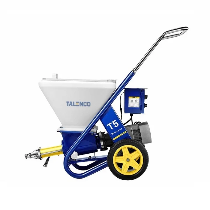 T5 Plaster Texture Sprayer Fast Finish Pressure-Boosted Hopper Gun