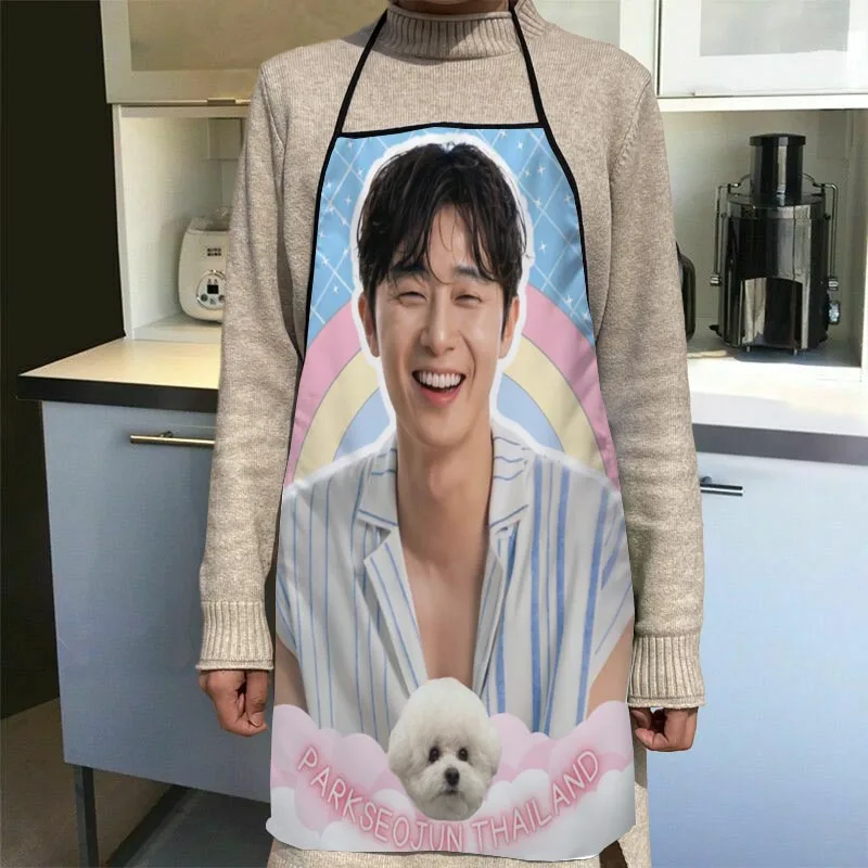 Park Seo Jun Aprons Home Coffee Shop Cleaning Aprons Anti-Dirty Kitchen Accessories For Men Women 50x75cm,68x95cm Funy Gift 0425