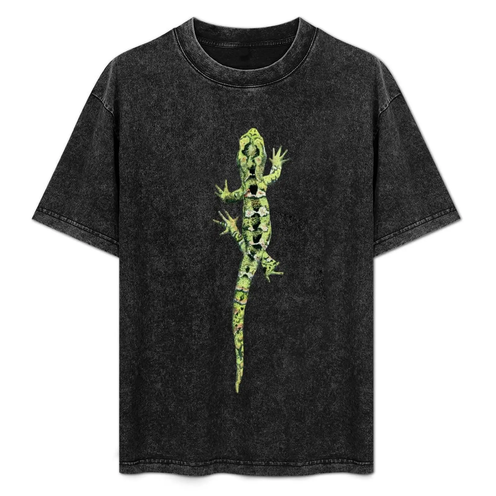 

New Zealand Rough Gecko (Naultinus rudis) T-Shirt Basic Solid Color Short Sleeve T-Shirt