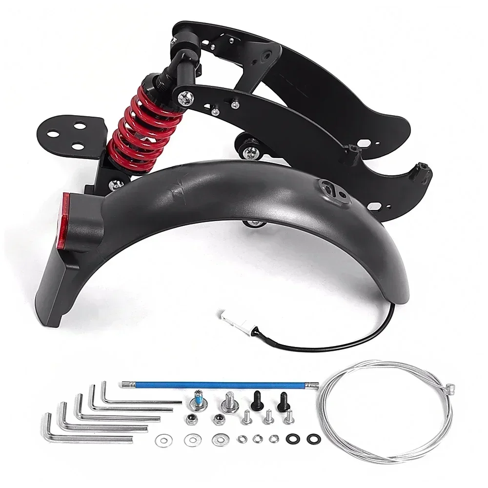 For Xiaomi KickScooter Mi3 Electric Scooter Modifited Rear Suspension Kit Rear Shock Absorption Fender Light Accessories Parts
