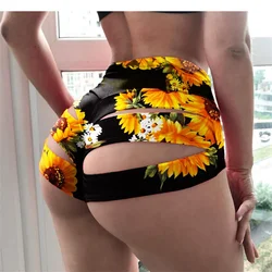 Rave Exotic Pole Dance Shorts Girls Booty Hollow Out Stage Performance Wear Nightbar Outfits Adults Buttocks Plus Size Pants