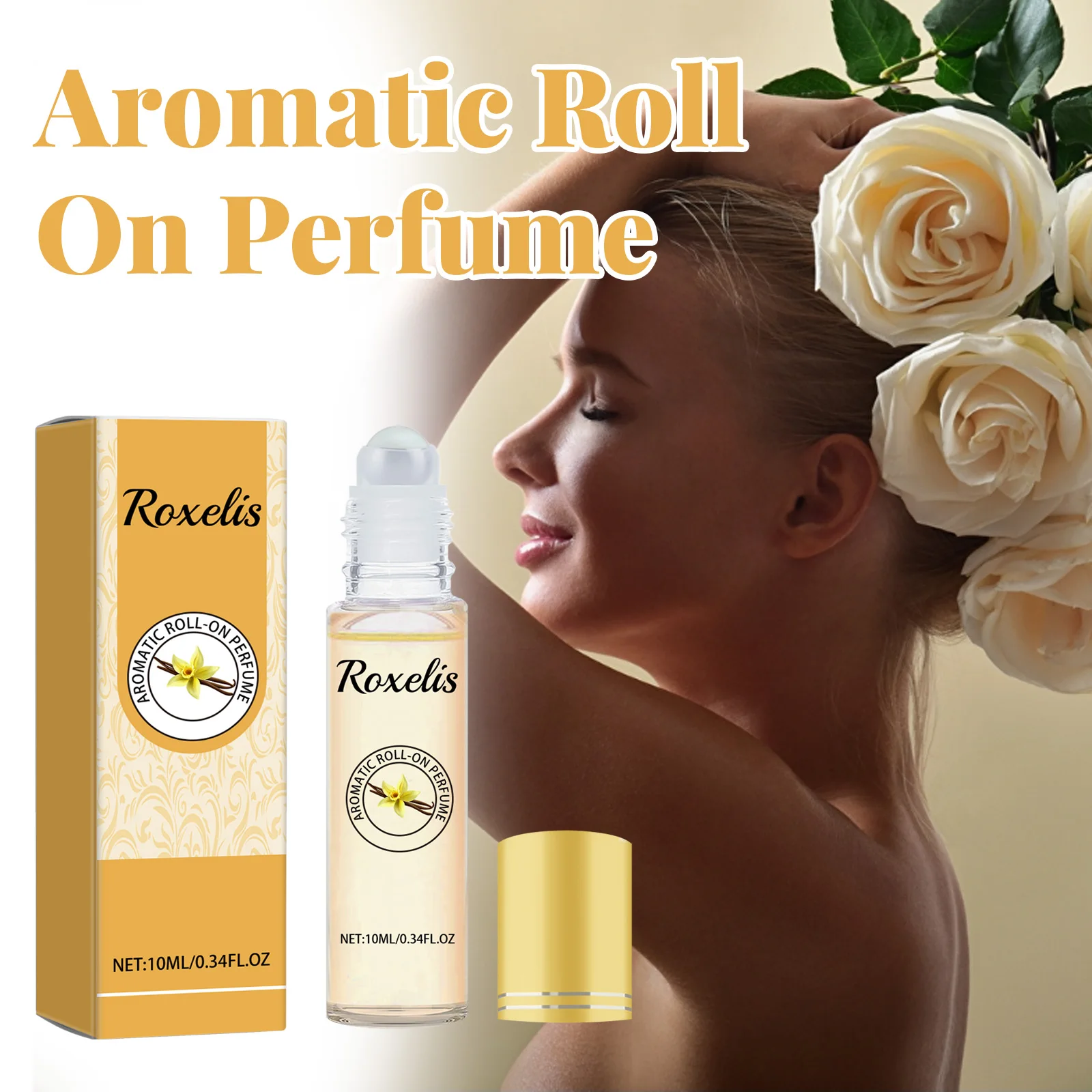 Roxelis Ball Bearing Perfume Natural light fragrance Arab Perfumes Body Wrist Unique Fragrance Elegant Release Charm 0.34 OZ