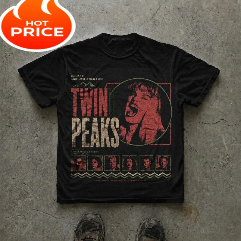 Twin Peaks Shirt, David Lynch Classic TV Series Men's T-shirt Summer New Style Unisex High Street T-shirt