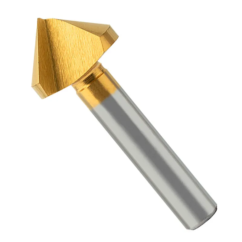 Kobalt-Abkantfräser im Regenschirm-Stil, 90-Grad-Titanbeschichteter Abkantbohrer, einseitig und dreiseitig geschliffen, Entgratungs-Trimmer – Detail 10