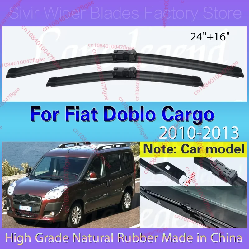 

For Fiat Doblo Cargo 2010 2011 2012 2013 Wiper Front Wiper Blades Windshield Windscreen Window Brushes Auto Accessories 24"+16"