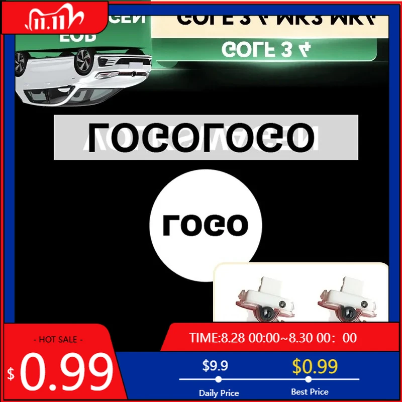 

Для VOLKSWAGEN VW Солнцезащитные козырьки 2026 Новые внутренние наклейки 2 шт. Светодиодный декор автомобиля Дверь 3D Призрачная тень Проектор Дозорные огни Для VW