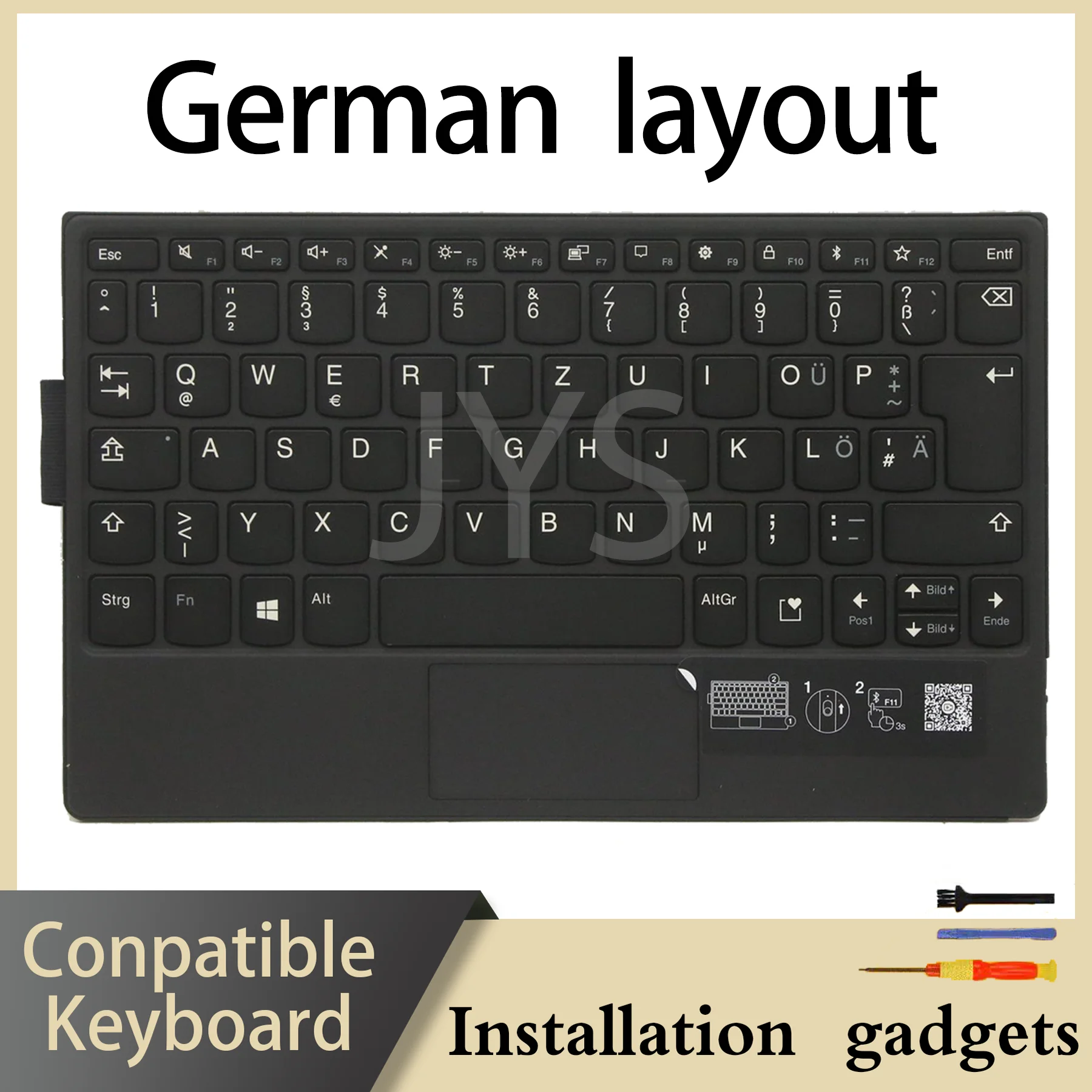 German/French/Italian/Nordic/Spanish/UK/US JYS Suitable for Lenovo ThinkPad X1 fold mini keyboard KT008 tablet keyboard