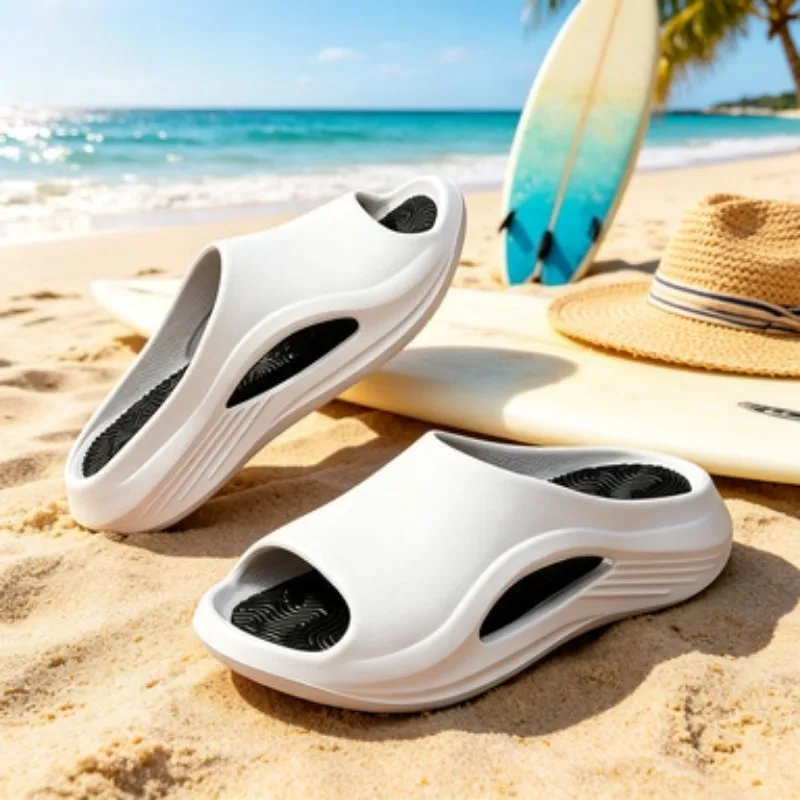 

Customizable Logo Couples Sandals Breathable Sports Men's Flip Flops Summer Outdoor Anti-slip Slip-On EVA Home Beach Bath Travel