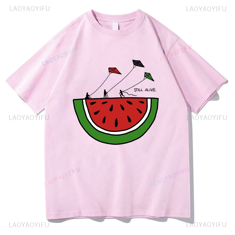 Men Short T-Shirt It\'s Not A Watermelon Tshirt Tees O-neck T Shirts Women Cotton Unisex Harajuku Short Sleeve Streetwear