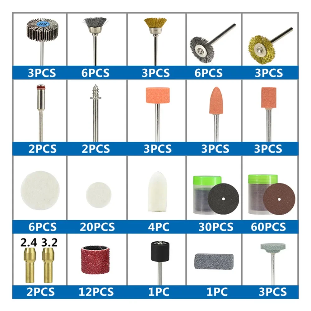 Rotary Tool Accessories 173pcs 1/8'' Shank for Dremel Mini Rotary Tools