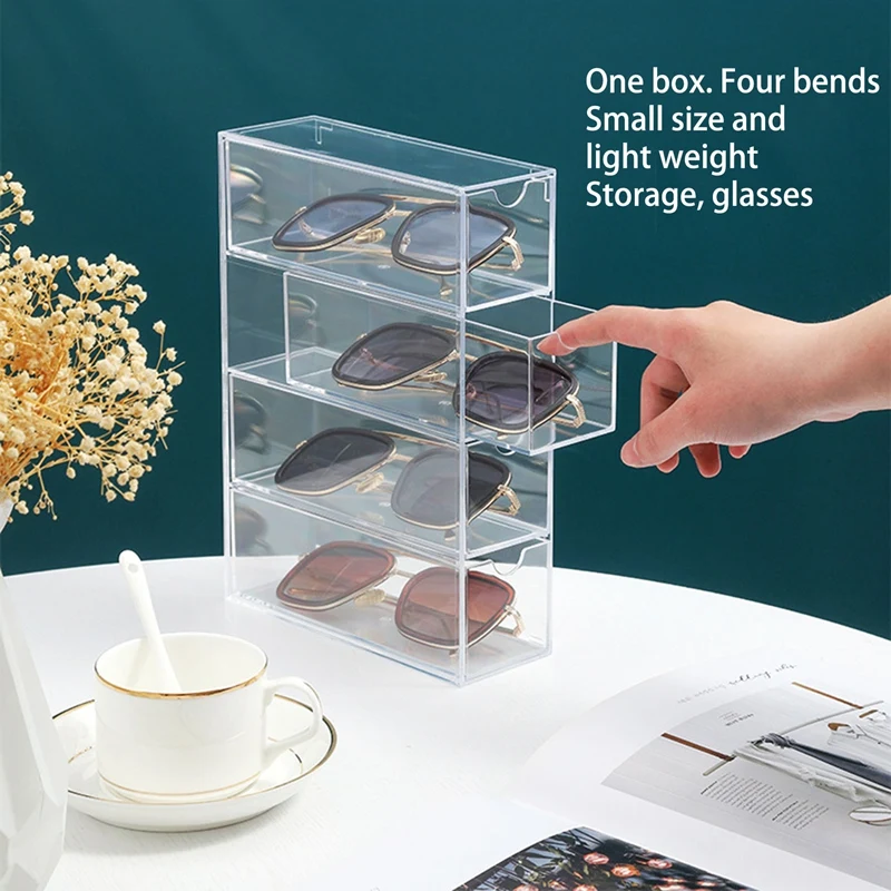 Home Office, Desk Organizer Storage Station Space Saving - Use Vertically Or Horizontally - 4 Drawers