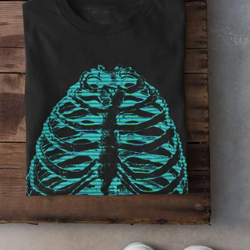 Grunge Ribs T Shirt Alt Clothing Mall Goth Trad Pastel Punk Bones Strange Unique S