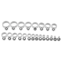 14pcs/22Pcs Fishing Rod Guides Set Silicone Wire Ceramic Ring Tip Repair Kit Line Guides Transparent White Fishing Accessories