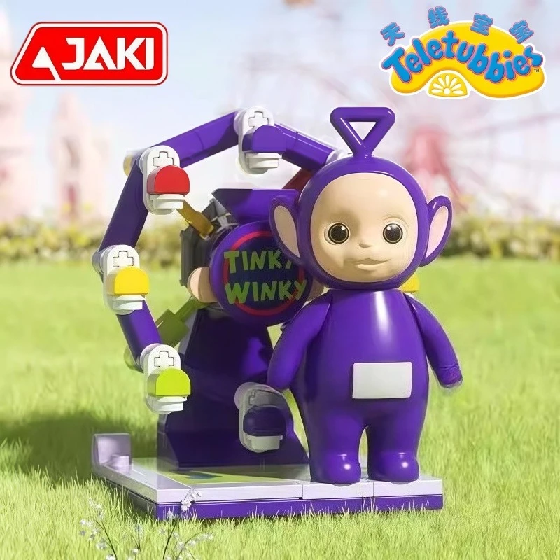 Teletubbies Xiaobo Spielmaschine Zusammenbau Bausteine Kawaii Anime Cartoon Modell Sammlerstück Ornamente Kinder Weihnachtsgeschenk