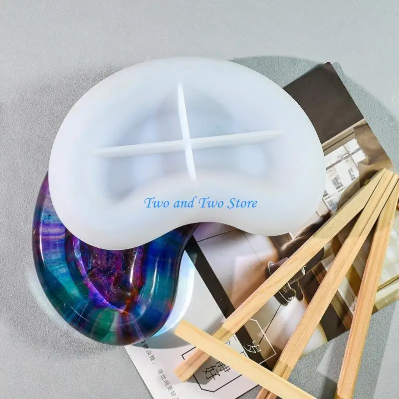 HX6F Pea Silicone Decorative Plate Mold Handmade Molds Perfect for Resin Jewelry Tray and Home Ornament Craft Projects