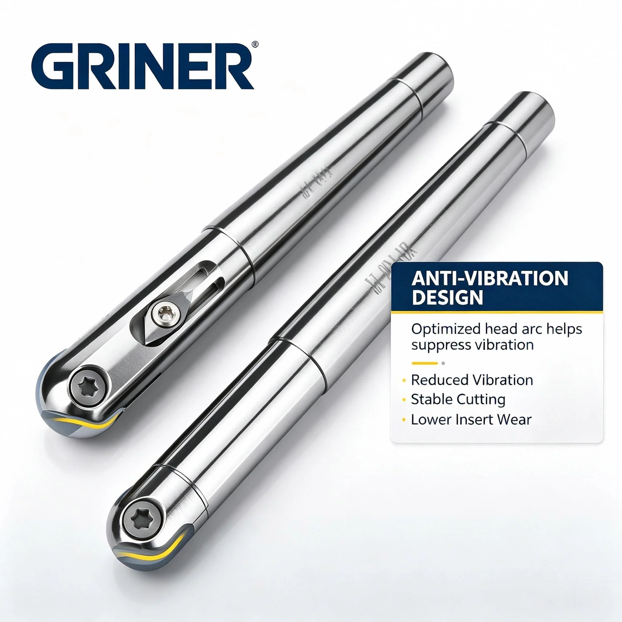 GRINER T2139 Ball Nose Finishing Milling Tool Holder, Semicircle Ball Milling Shank Fit Walter P3200 Insert R4 R5 R6 R8 R10 R15