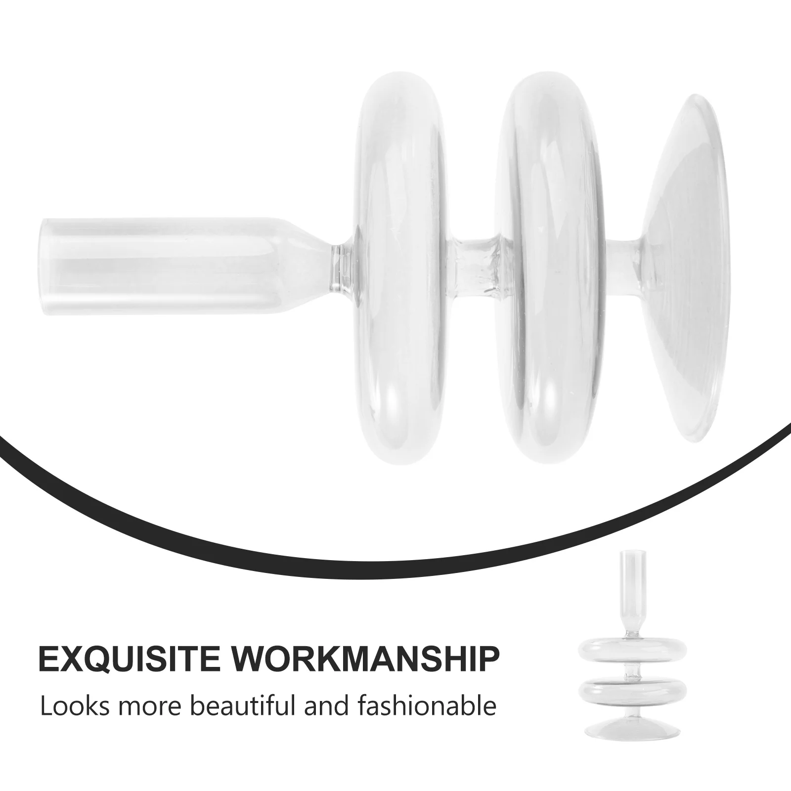 

Glass Candleholder Modern Elegant Decorative Candlestick for Wedding Proposal Romantic Dinner Multi-Purpose Stand