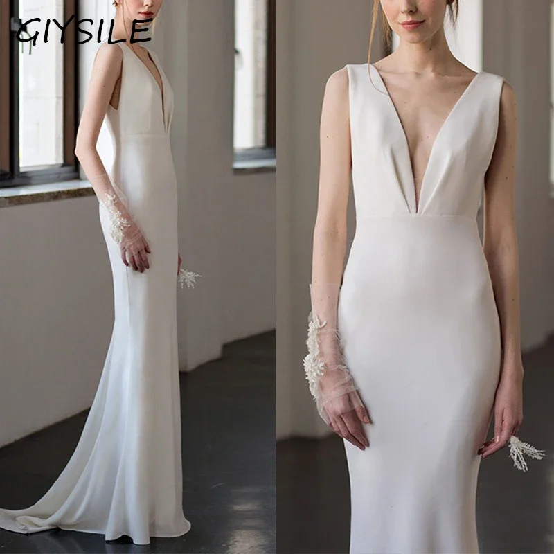 

Elegant Satin Women Wedding Dresses for Women Vintage Customized Bridal Gowns Sexy Backless Evening Dresses Floor Length Dress