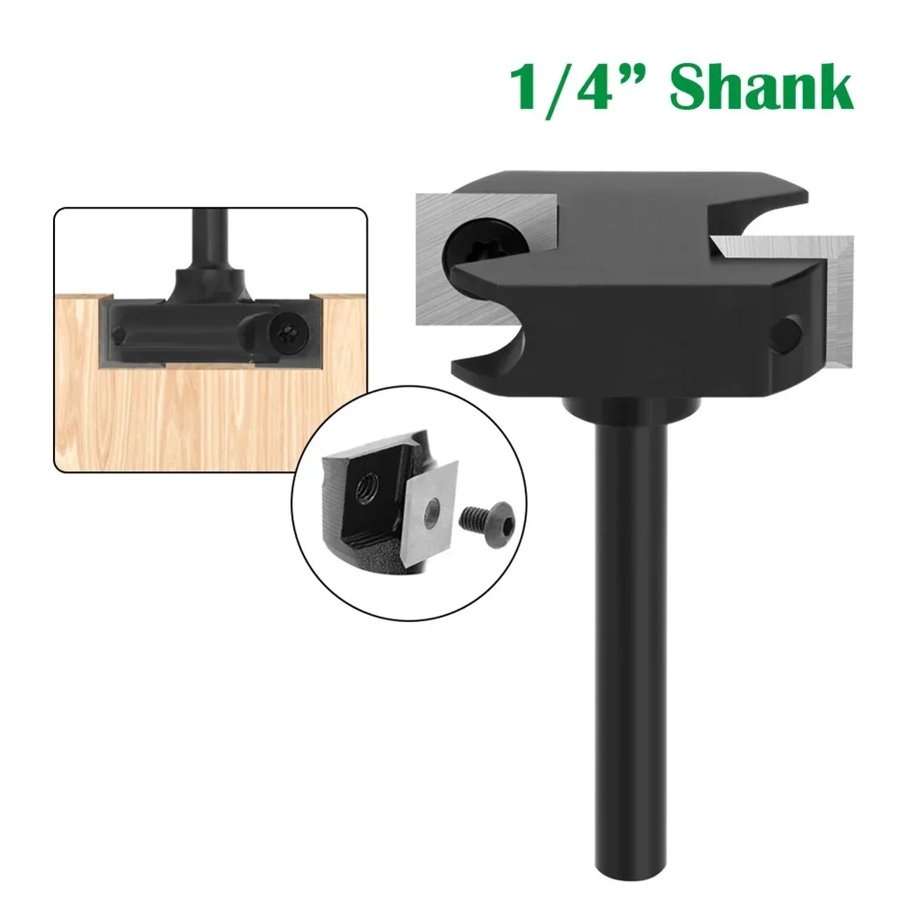 

1Pc Milling Cutter 2-edge Grooving Milling Cutter CNC Spoilboard Surfacing Router Bit Holder W/Wood Planer Bit Carbide Insert