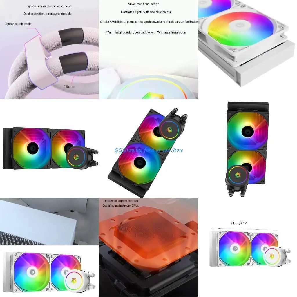 

H9EB FX240 Water Cooling System CPU Liquid Cooling Fan with Dynamic Lightings