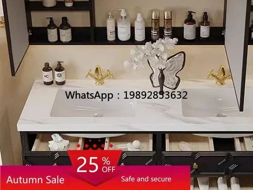 A2-4   bathroom cinet combination floor-to-ceiling bathroom washbasin wash basin double basin rock sl ceramic integrated basin