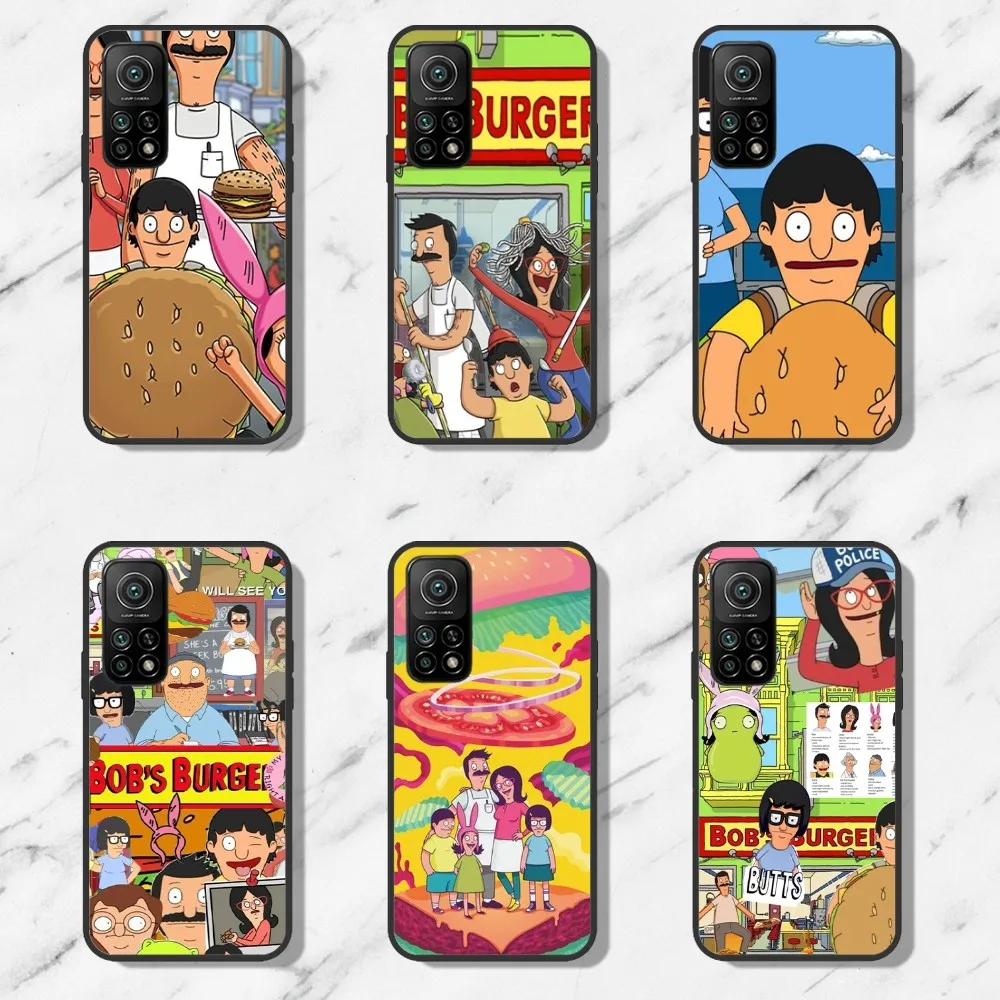 Cartoon B-Bob's B-Burgers Phone Case For Samsung Galaxy S21 S22 S23 S24 Ultra S20 Lite S30 Note Black Shell