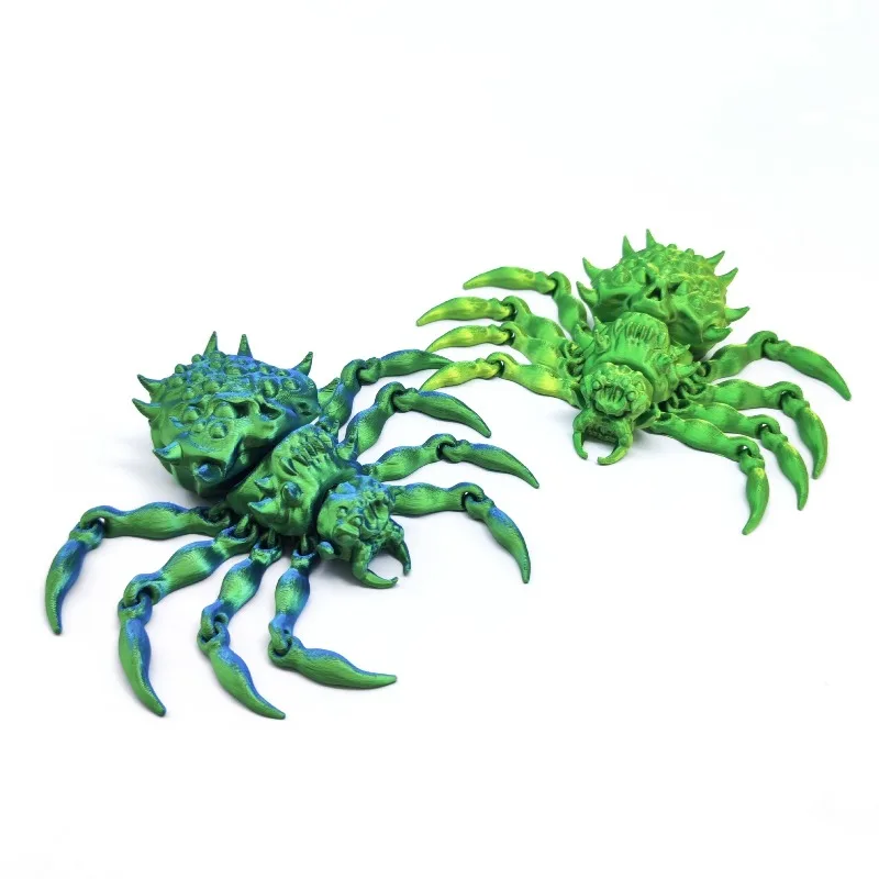 3D printed spider joint movable toy scenic night market stall small ornament