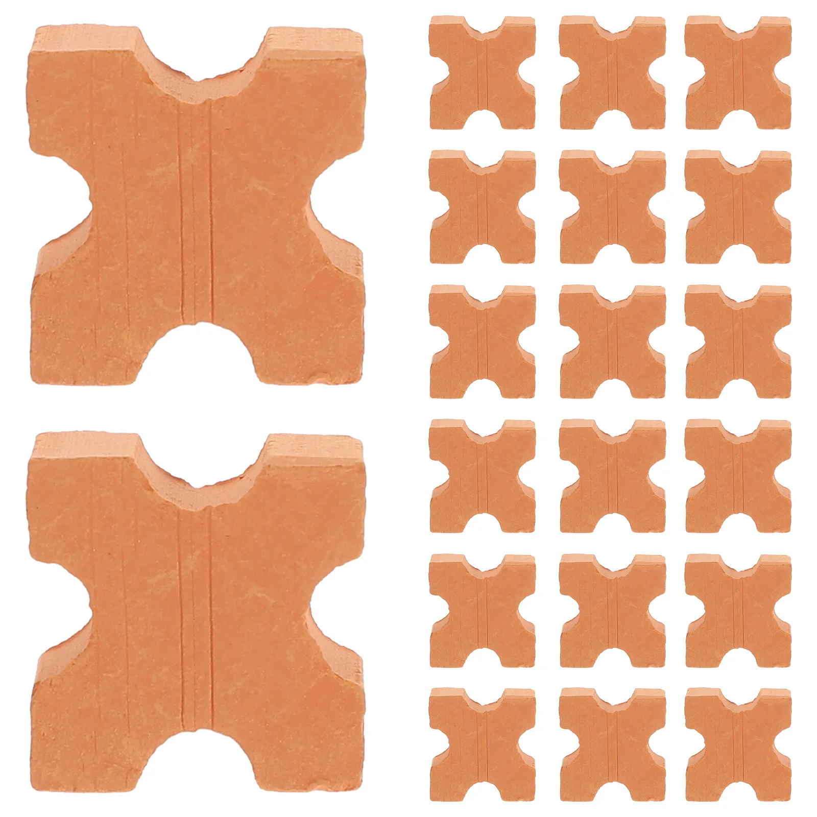 50 Uds. De ladrillos de simulación pequeños DIY, Mini ladrillos pequeños de micropaisaje, pared en miniatura Manual