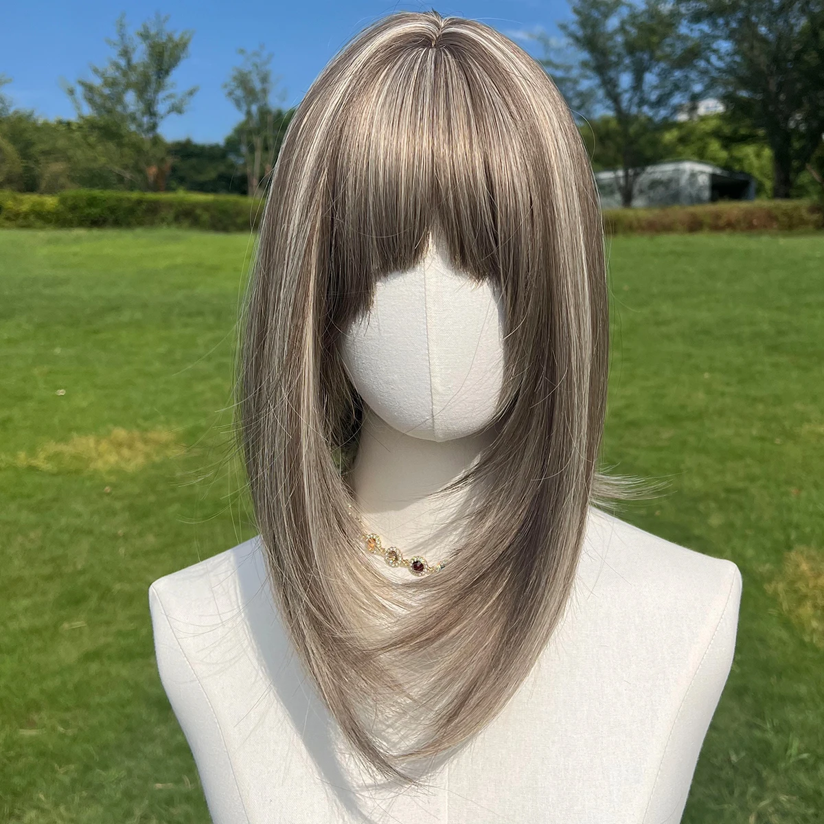 Daily Short Hair Heat-Resistant Hair Natural Silver Gray Gradient Color Short Straight Party Wig Suitable Role-Playing image 5