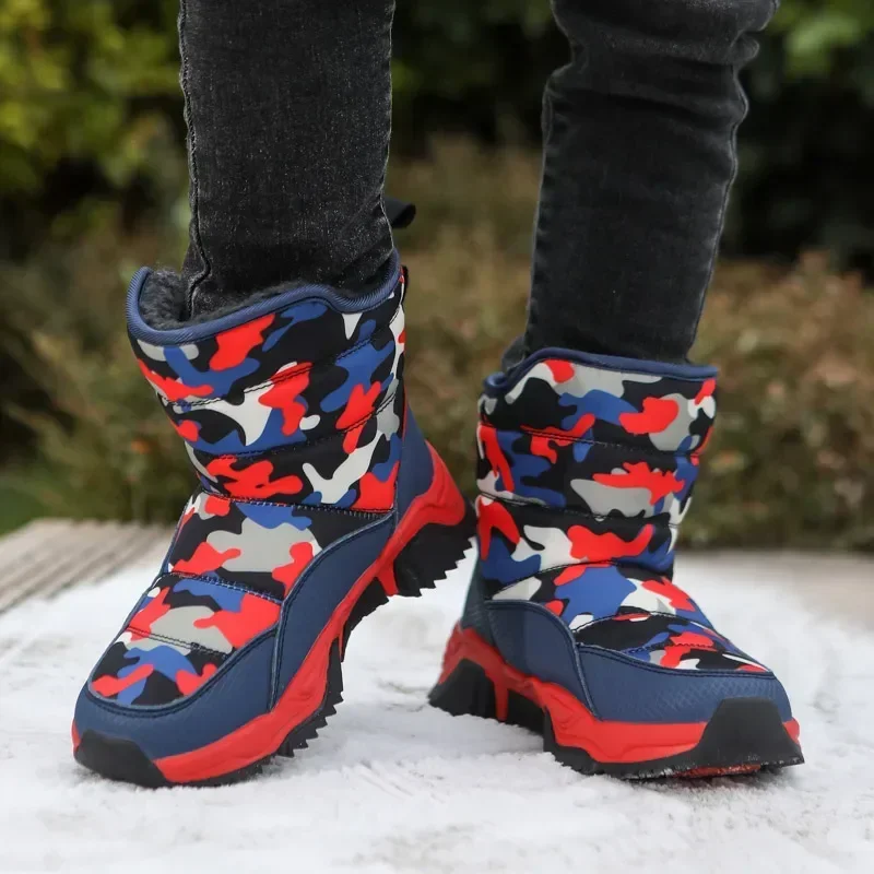 Snowboots voor kinderen Meisjes Winterschoenen met bont Kinderen Warme laarsjes Goede kwaliteit Antislip Waterdicht 5 kleuren Maat 31-40 #   228