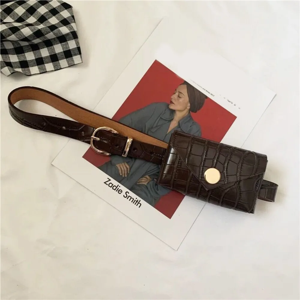 

Ins Korean Style Women Waist Bag PU Solid Color Belt Envelope Waist Bag Purse Clutch Bag Women Belt Bag Female