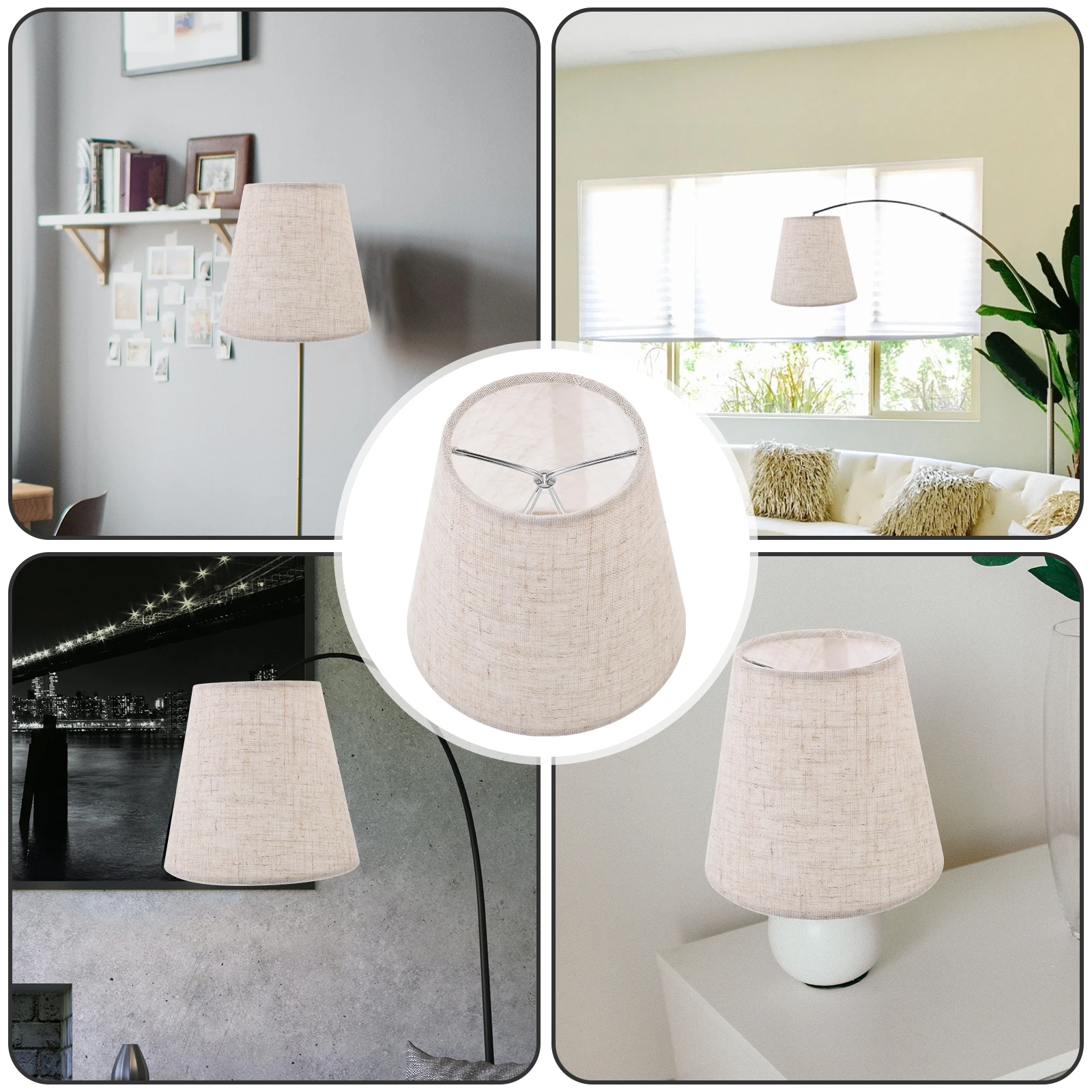

Cloth Lampshade Table Lamp Cover Indoor Light Shade Home Decor Accessory Modern Metal Material Detachable Chic Unique