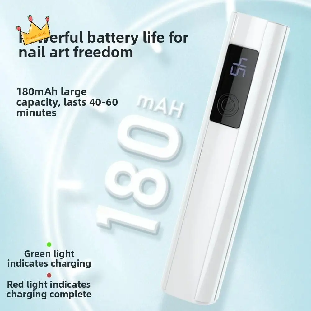 빠른 건조 미니 네일 드라이어 라이트 효율적인 단일 손가락 UV 경화 라이트 휴대용 디지털 디스플레이 LED 네일 램프