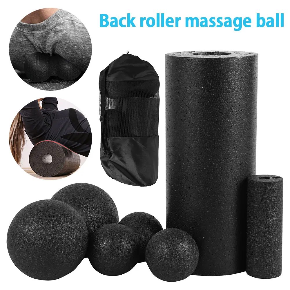 Pilates Foam Roller Zwart Yoga Massage Foam Roller Fitness Bal Set Massage Spier Release Oefeningen Apparatuur Voor Vrouwen/Mannen