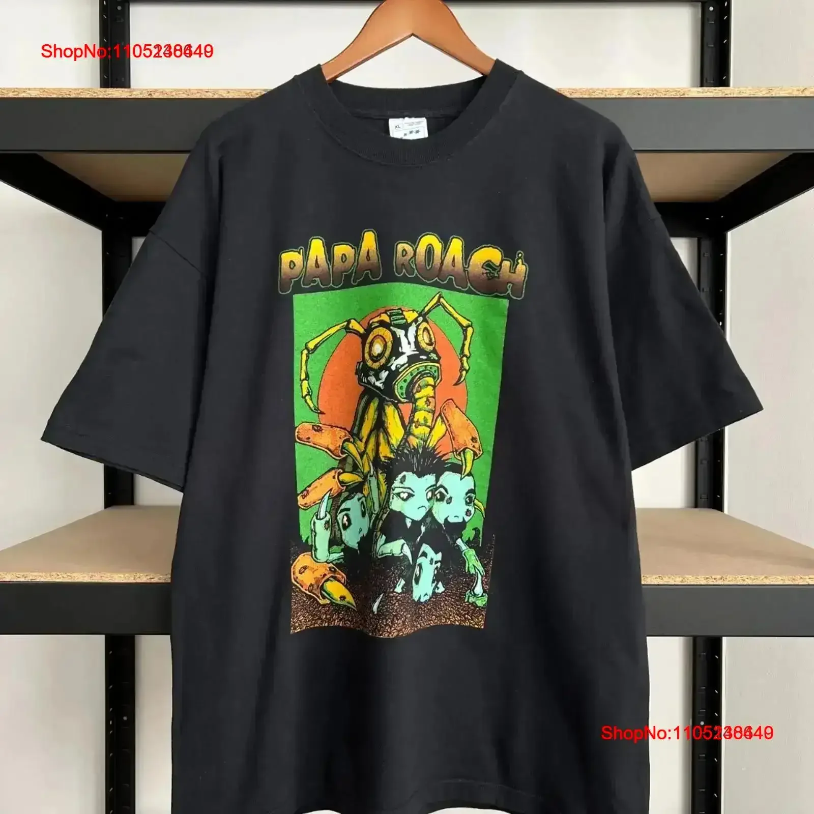 Vintage 2000 Papa Roach Nu Metal Band Black T shirt Sz XL Washed designer clothes Comfortable Casual vintage Washed Slightly