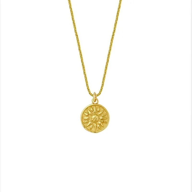 SOMMAR Vintage Love 18KGP Gold plated Girlfriend pendants Sun Goddess Necklace vintage necklace Elegant