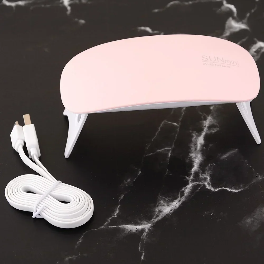 USB Nail Drying Mini LED Phototherapy Machine 6W UV Gel Polish Curing LED Mini Nail Lamp Nail Art