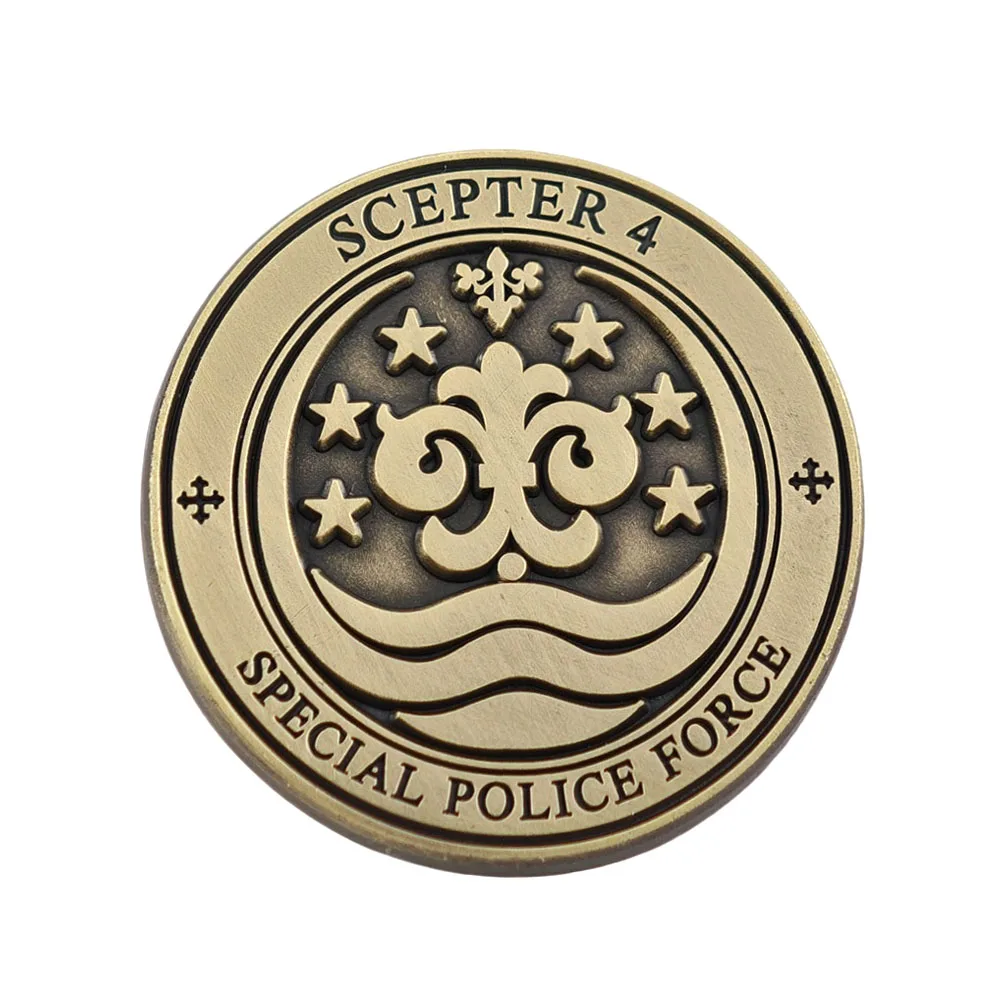 Broche Anime K Project Sceptre 4, Badge Métallique de la Force de Police Spéciale, Accessoires de Costume Cosplay, Épingle du Bureau des Affaires Juridiques de Tokyo