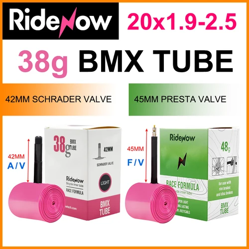 RideNow TPU tubo interior de bicicleta 20 pulgadas 425 BMX neumático de bicicleta 45mm válvula francesa neumático de bicicleta MTB 20 ""x 1,9 2,0 2,1 2,2 2,3 2,4 2,5