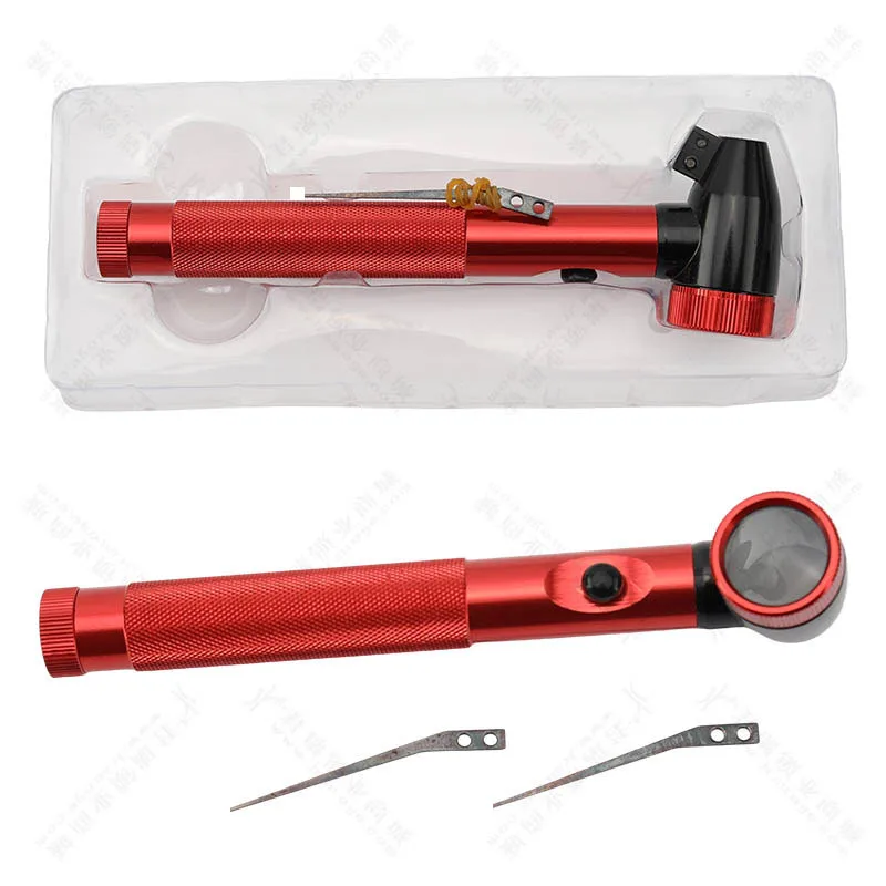 FOR Boutique Needle shifting tool Red with 2 straight needles with lamp magnifying glass