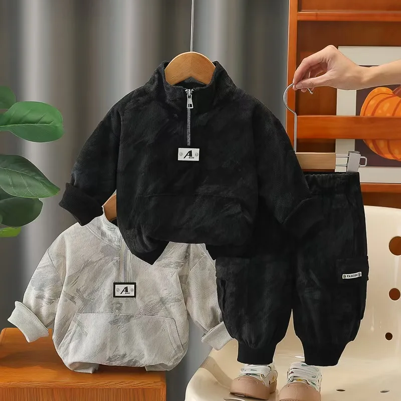 

Комплекты одежды для мальчиков, весна-осень 2026, детские толстовки, пальто, брюки, модный костюм из 2 предметов для малышей, спортивные костюмы, детская одежда для детей 6 лет