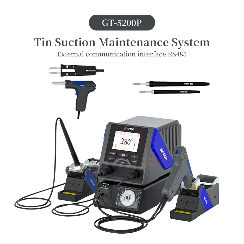 ATTEN GT-5200P Multifunctional Desoldering Station Dual Channel Solder Suction Repair System RS-485 And USB Communication
