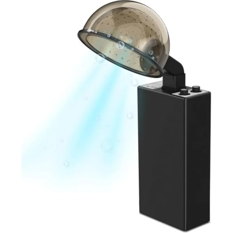 

Профессиональный фен-сушилка для волос 1000 Вт, черный, из нержавеющей стали, с регулируемой по высоте и углу наклона подставкой, 70-градусным наклоном, увеличенным колпаком и таймером