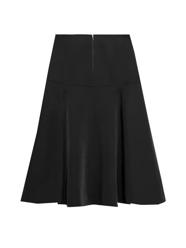 Elegancka spódnica midi z szerokimi nogawkami i paskiem, damska, nowa kolekcja jesienna, wyszczuplająca, w kształcie litery A, codzienna, asymetryczna, dopasowana.