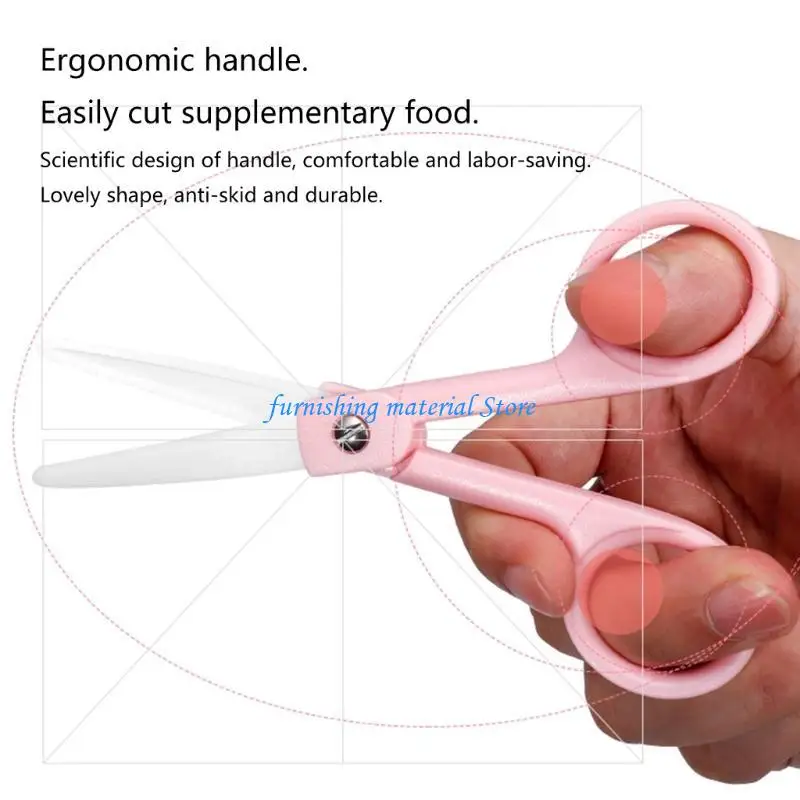 Y5GD Ceramic Baby Scissor Shears for Happy and Healthy Meals Children Cutters