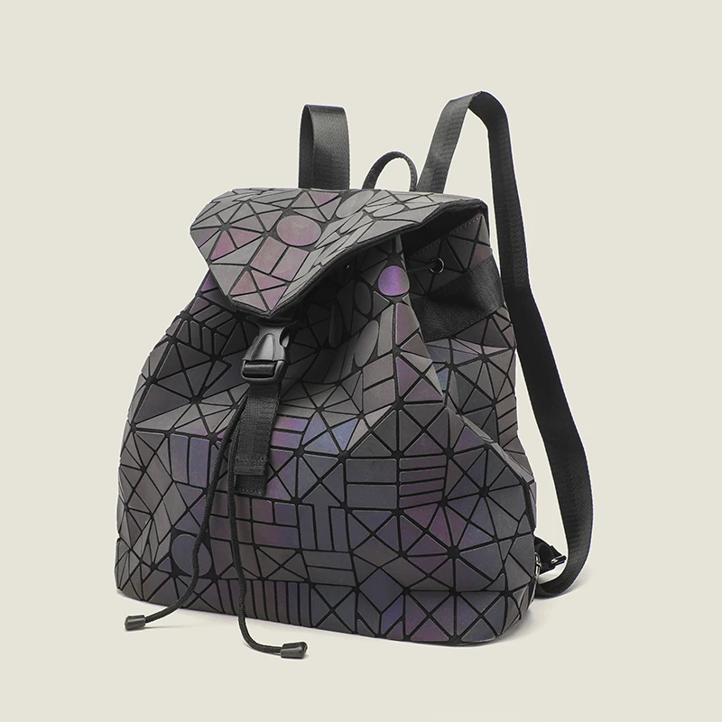 2023 Geometry New Women Backpack Fashion Holographic Shoulder Female Student Bags Woman\'s Shopping No Brand No Logo